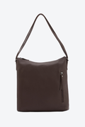 Bolsa Couro Vira Mochila Zíper Grande