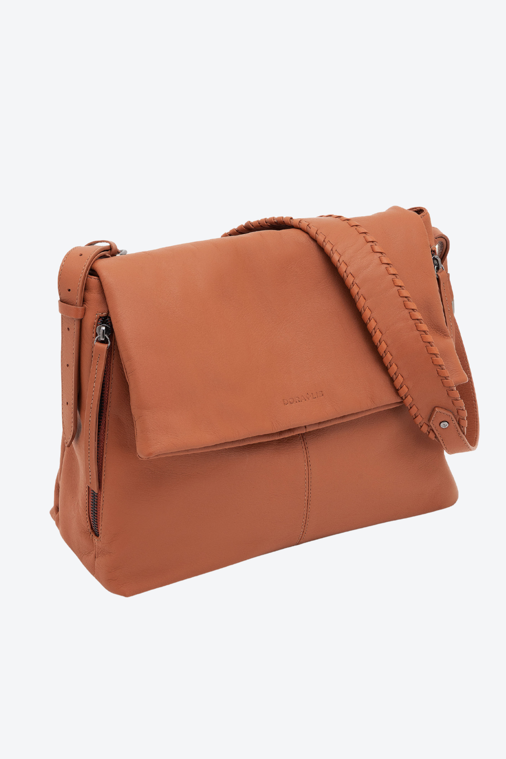 Bolsa Couro Alça Trançada Média