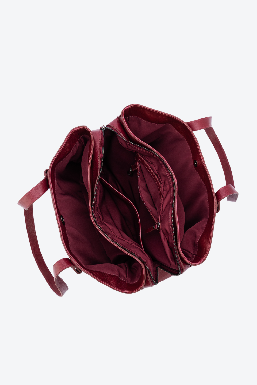 Bolsa Tote Divisórias em Couro Grande