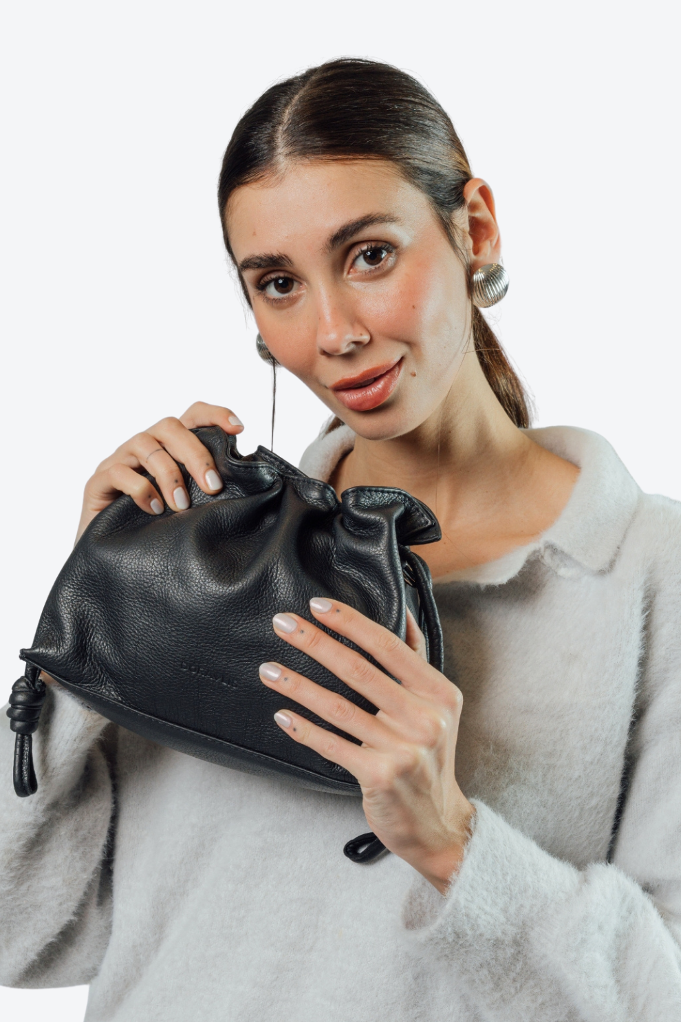 Bolsa Couro Saco Pequena