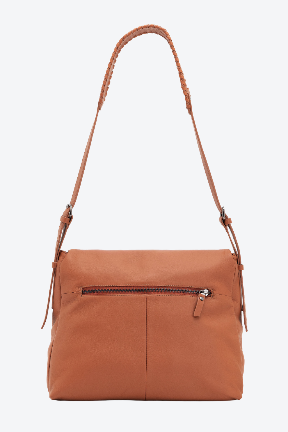 Bolsa Couro Alça Trançada Média