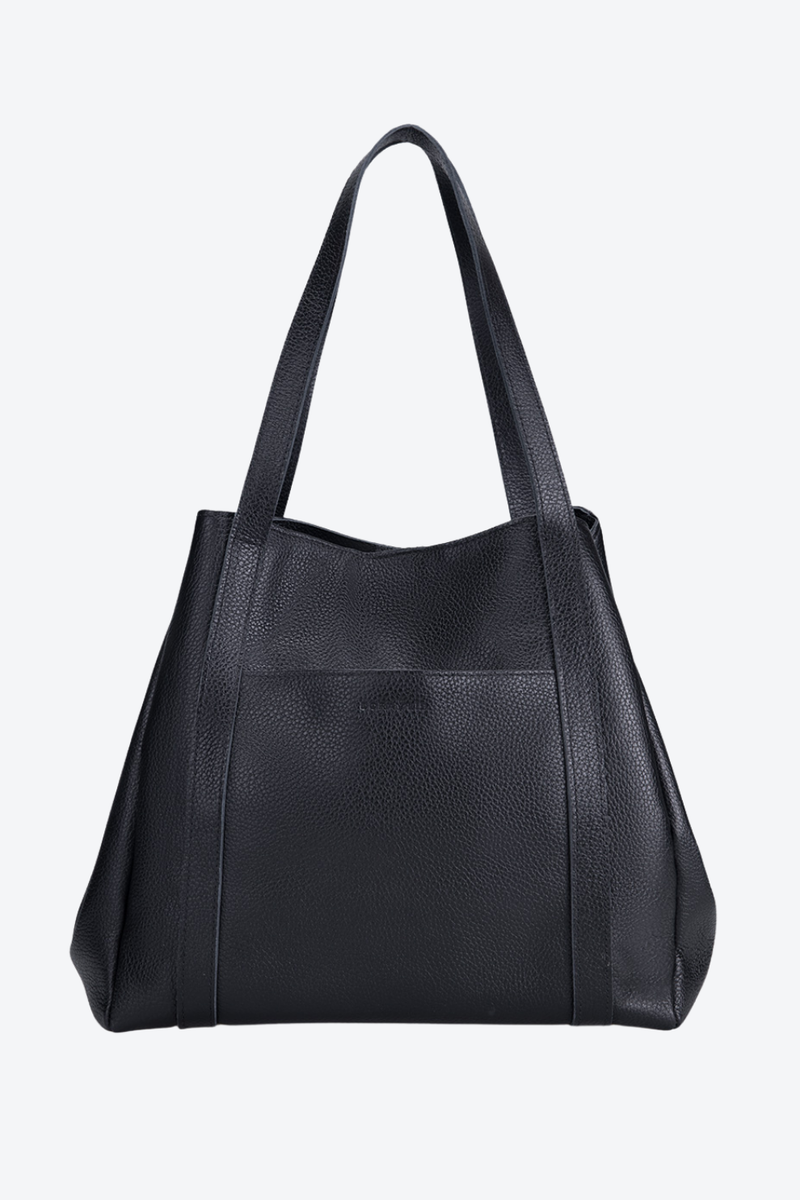 Bolsa Couro Três Divisórias Grande