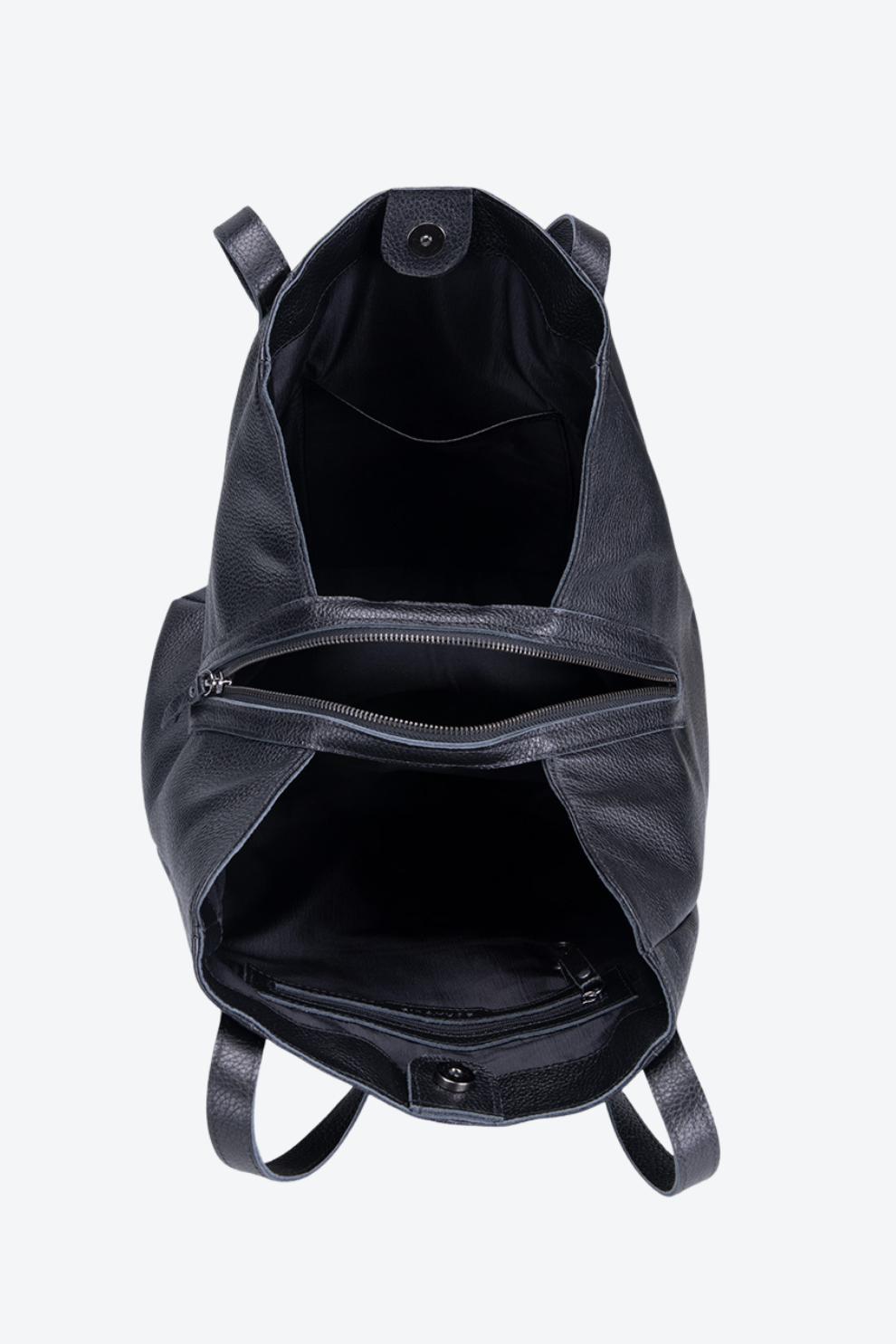 Bolsa Couro Três Divisórias Grande