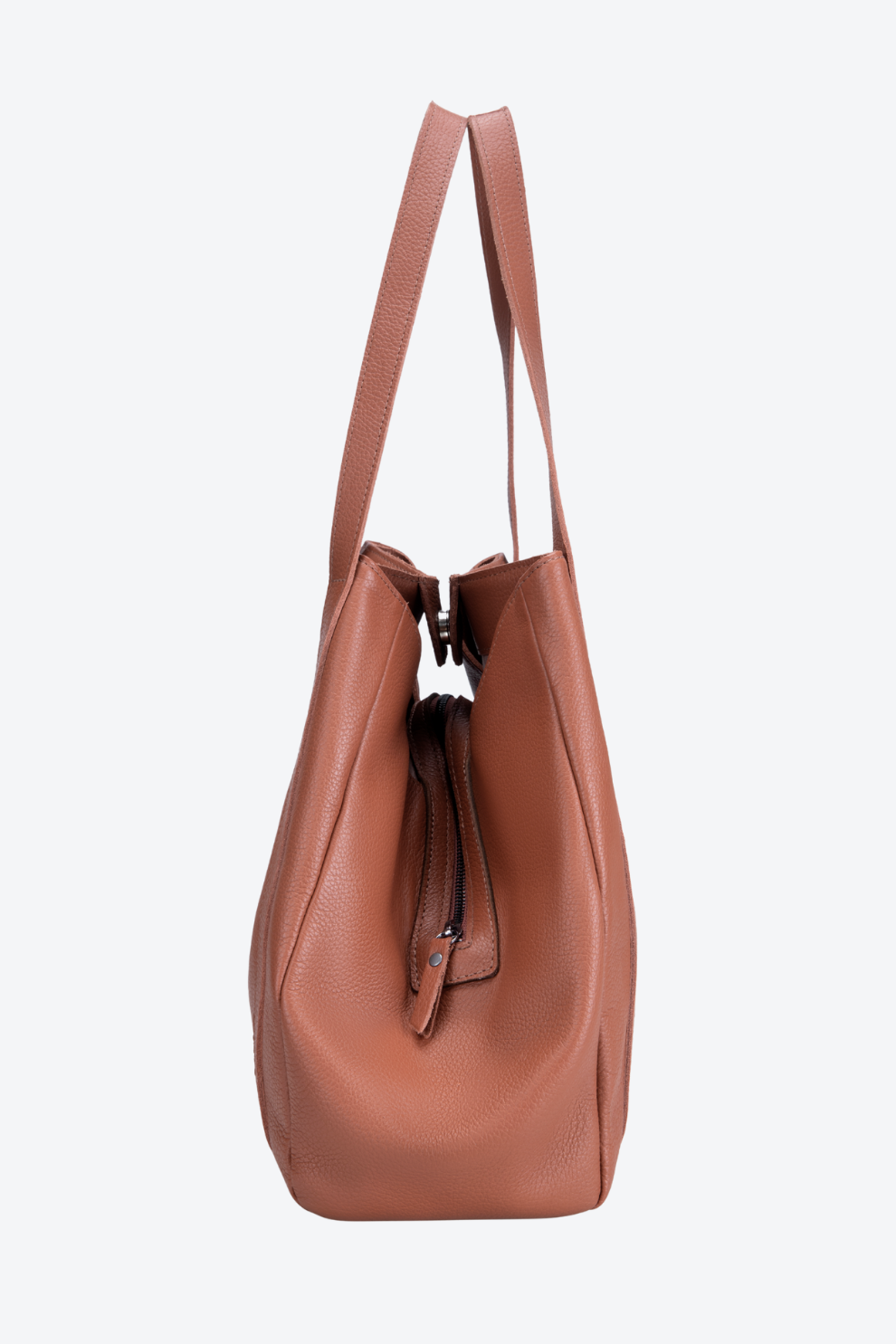 Bolsa Couro Três Divisórias Grande