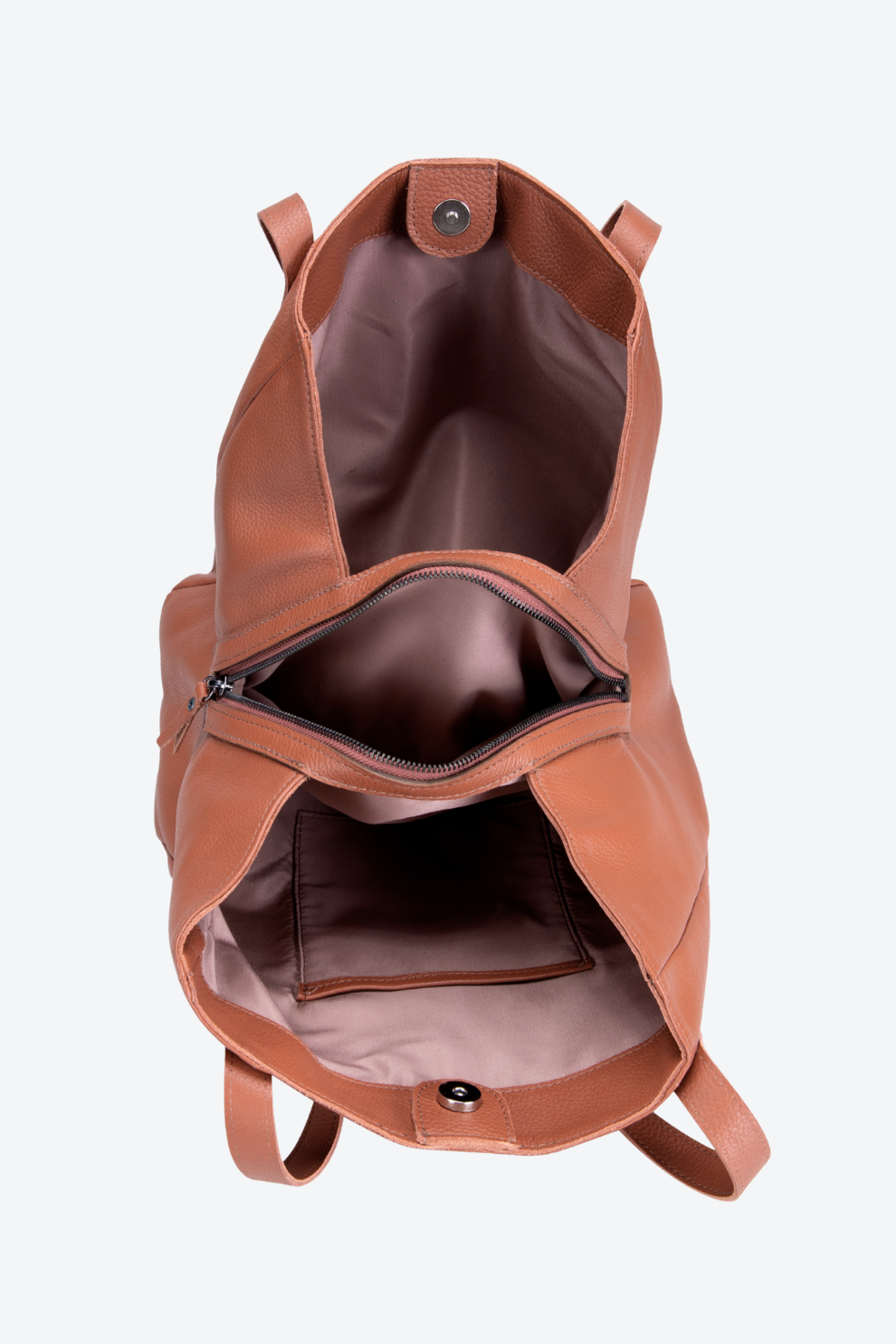 Bolsa Couro Três Divisórias Grande