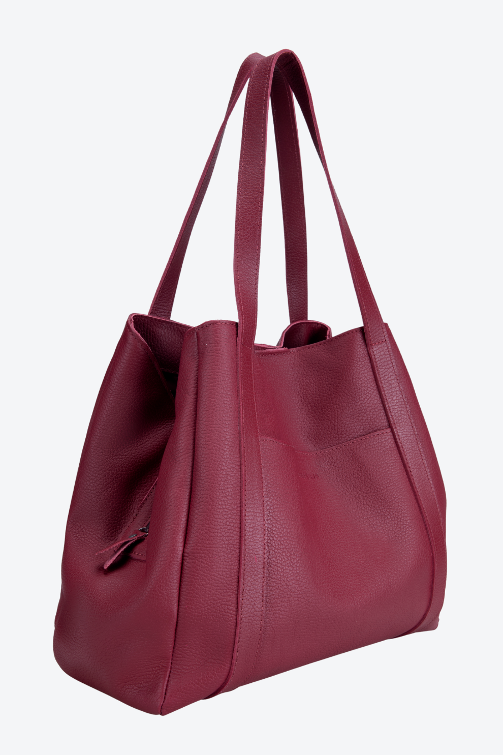 Bolsa Couro Três Divisórias Grande