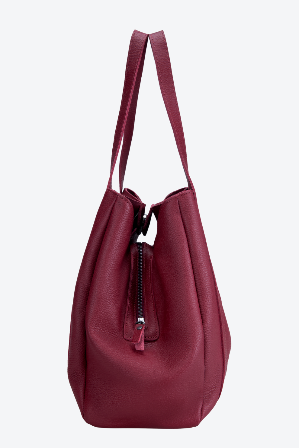 Bolsa Couro Três Divisórias Grande