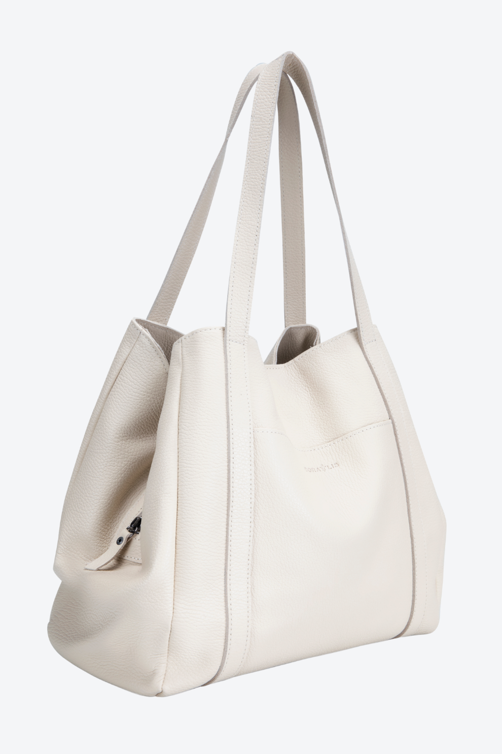 Bolsa Couro Três Divisórias Grande