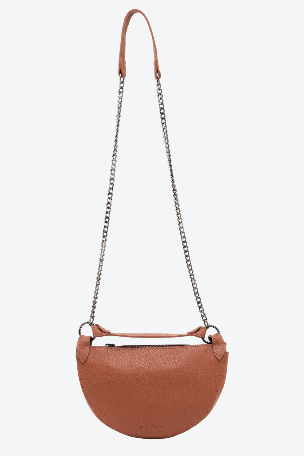 Bolsa Couro Meia Lua Estruturada Pequena