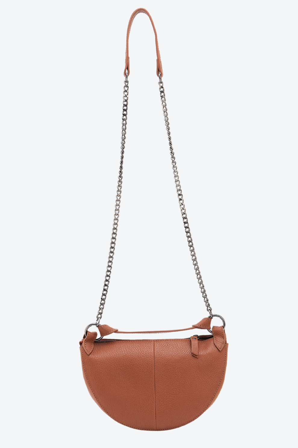 Bolsa Couro Meia Lua Estruturada Pequena