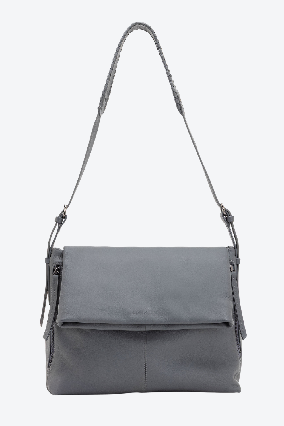 Bolsa Couro Alça Trançada Média