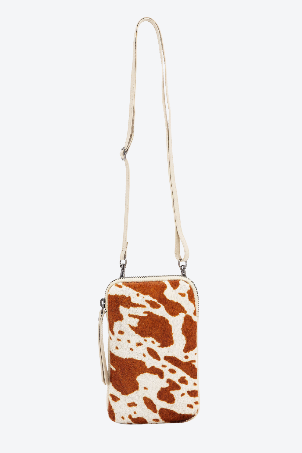 Porta Celular Couro Pelo Zíper Pequeno