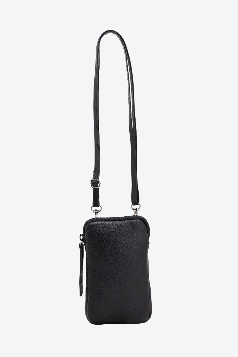 Bolsa Porta Celular Couro Zíper Pequeno