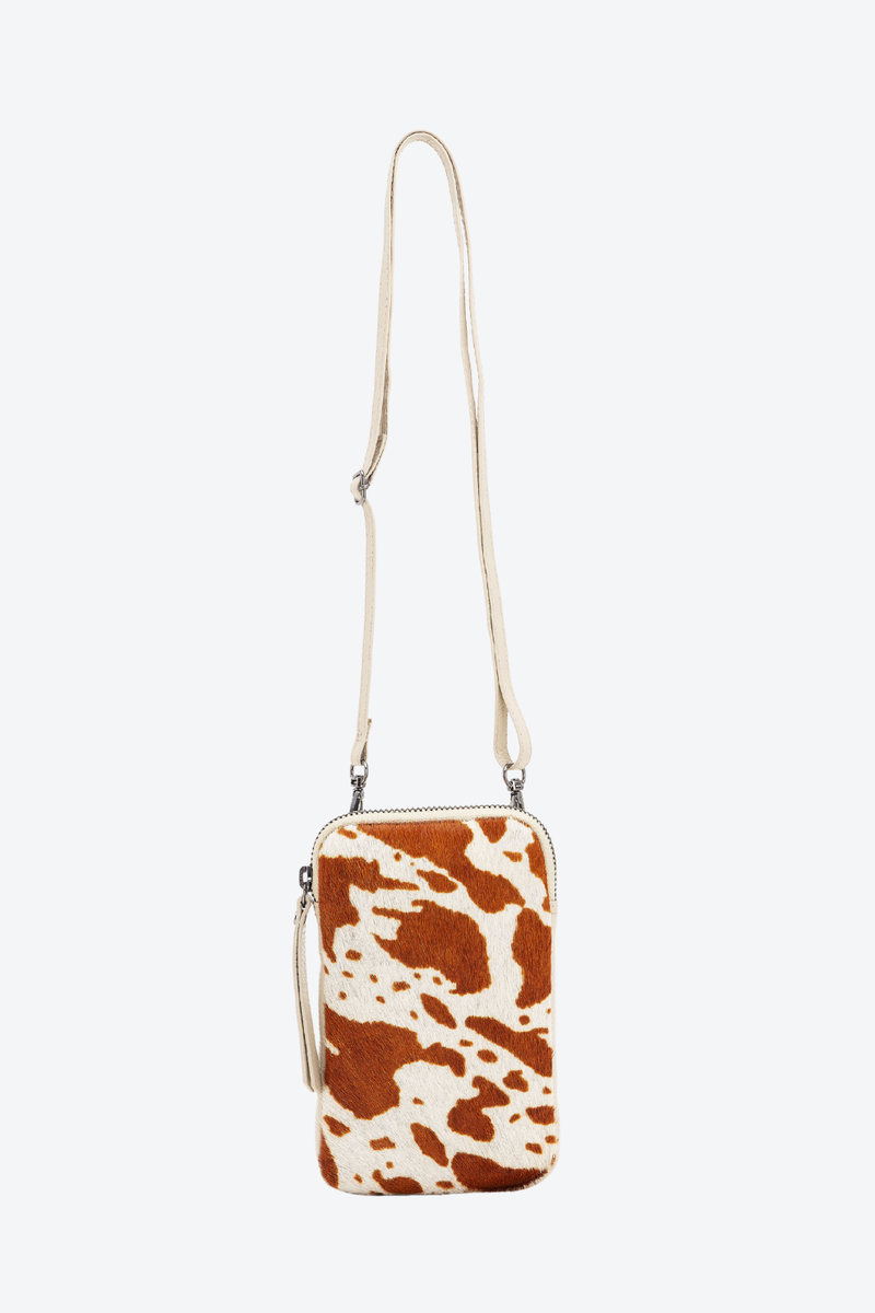 Porta Celular Couro Pelo Zíper Pequeno