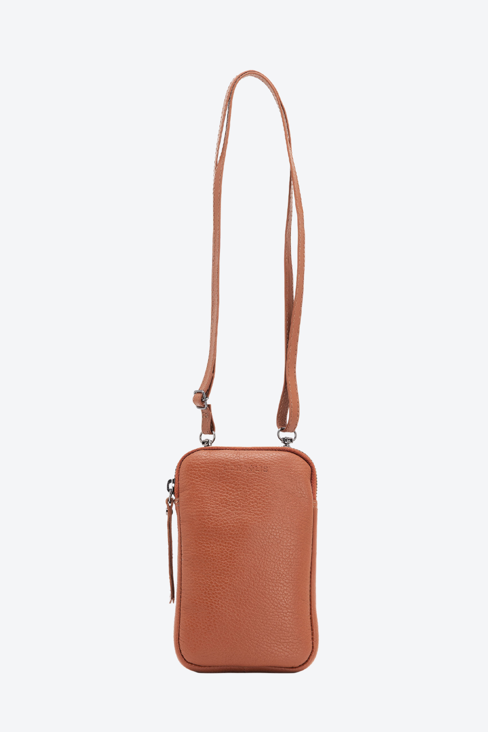 Bolsa Porta Celular Couro Zíper Pequeno