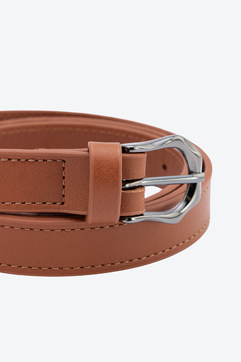 Cinto Fino Couro Fivela Fluida