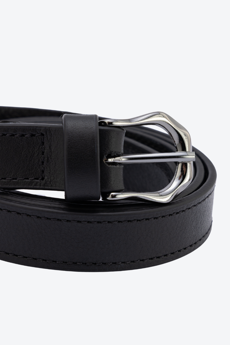 Cinto Fino Couro Fivela Fluida
