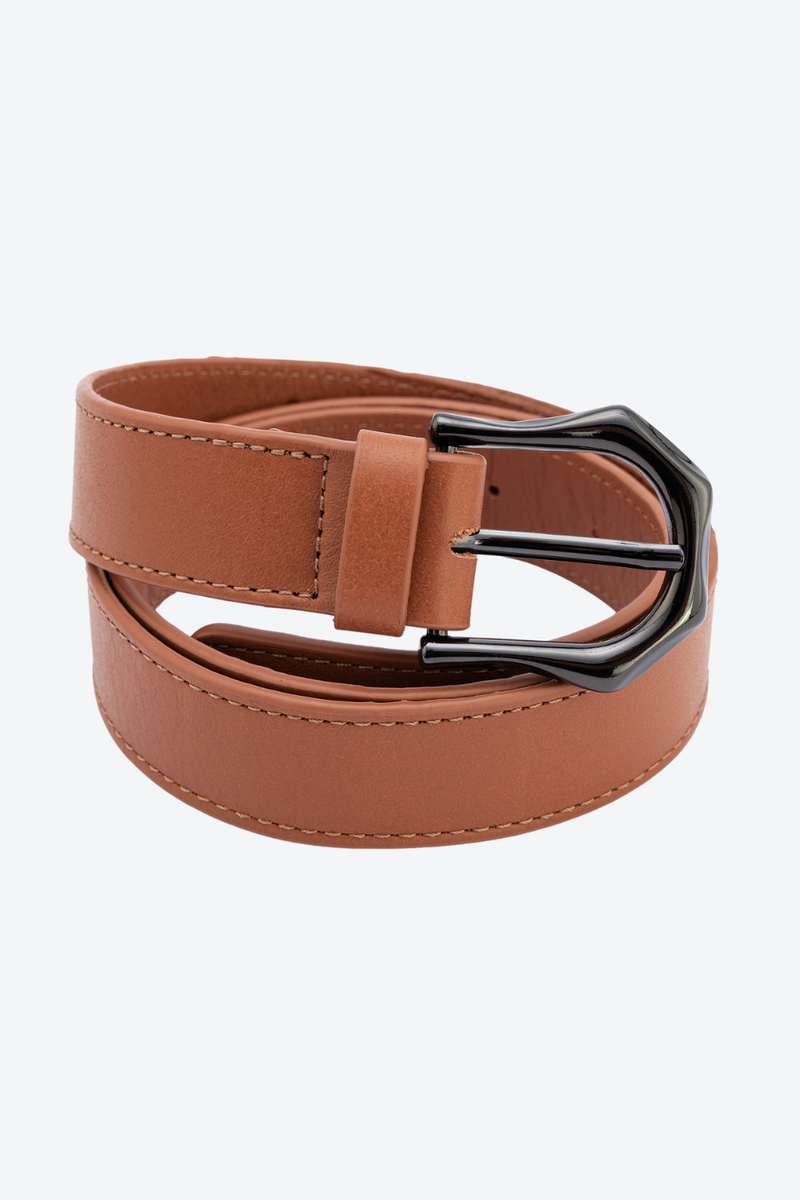 Cinto Médio Couro Fivela Fluida