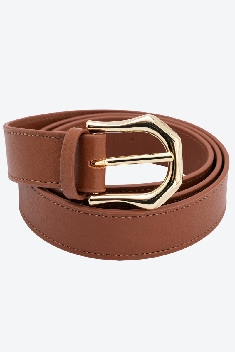 Cinto Médio Couro Fivela Fluida