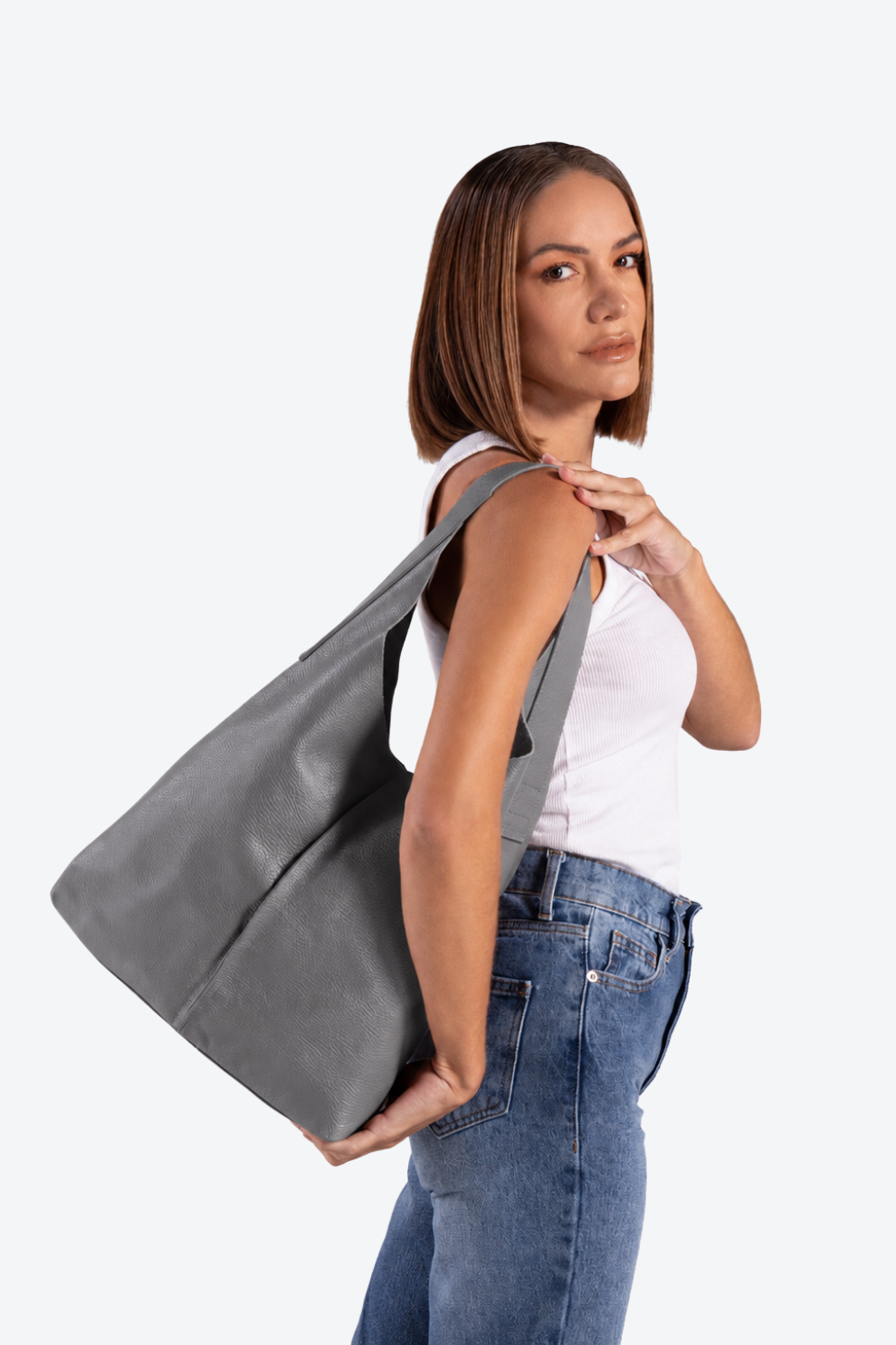 Bolsa Couro Saco Grande