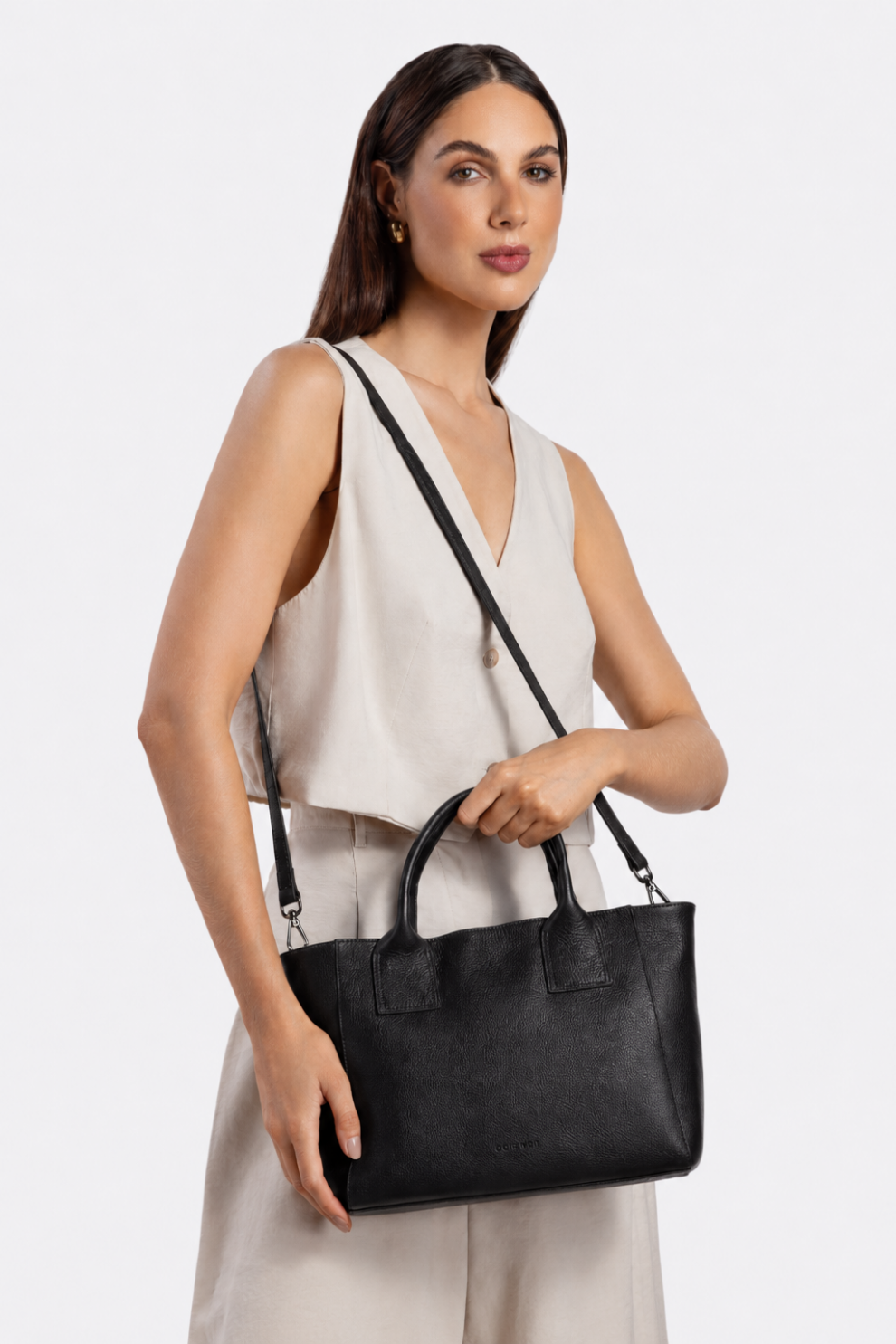 Bolsa Couro Tote Office Média