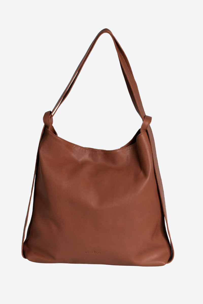 Bolsa Couro Saco Vira Mochila Grande