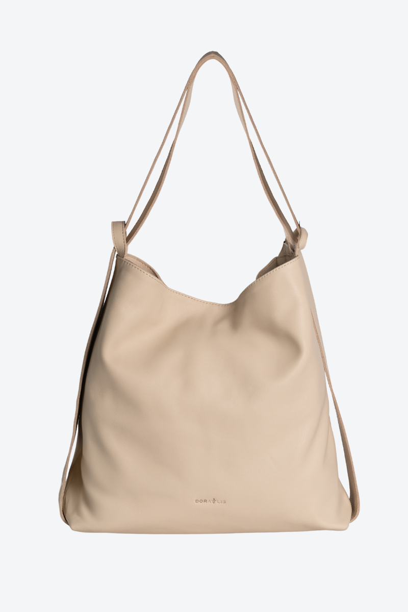 Bolsa Couro Saco Vira Mochila Grande