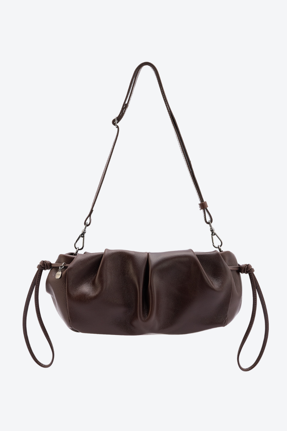 Bolsa Couro Baguete Slouchy Média
