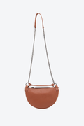 Bolsa Couro Meia Lua Estruturada Pequena