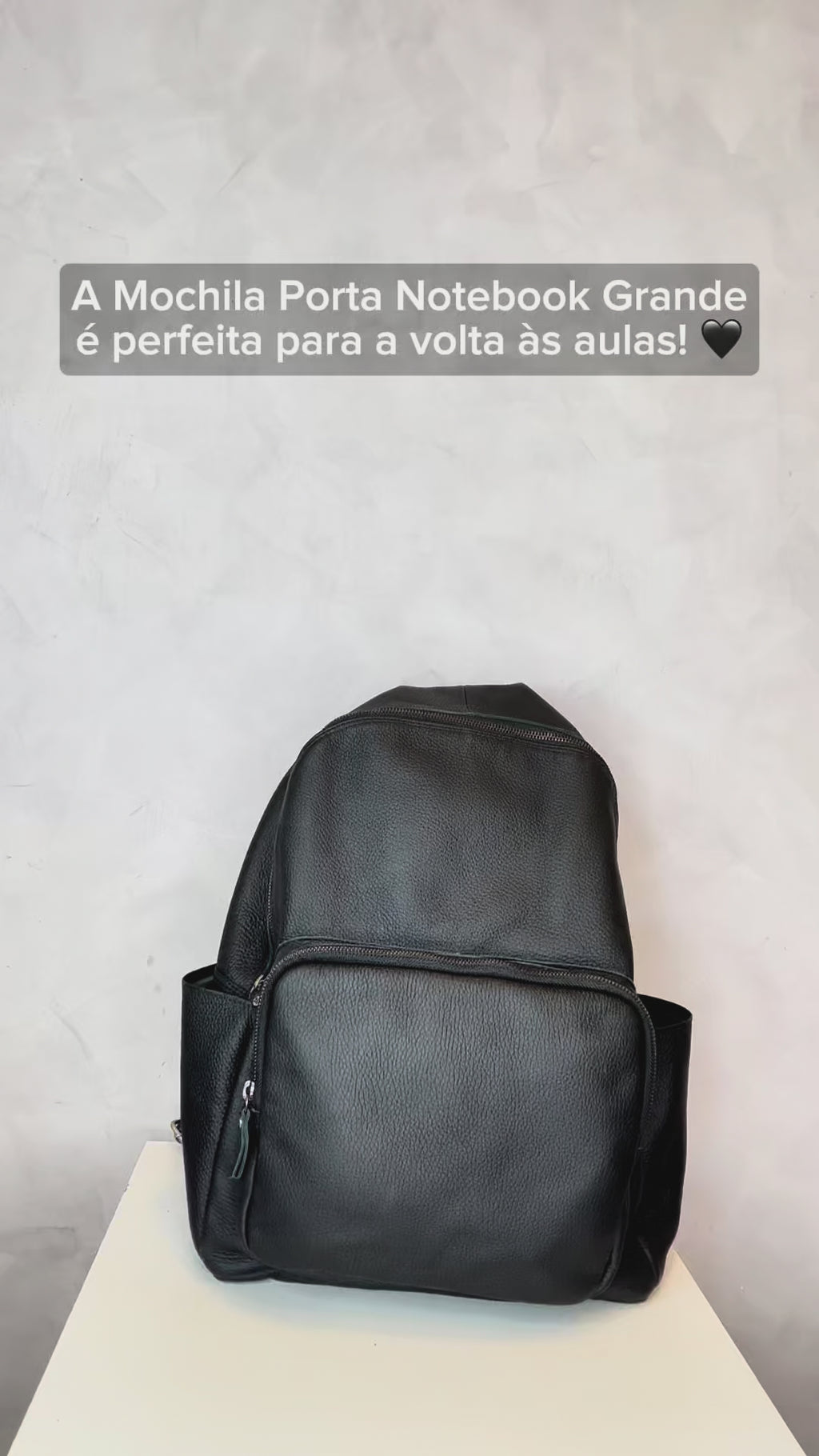 Mochila Couro Porta Notebook Grande