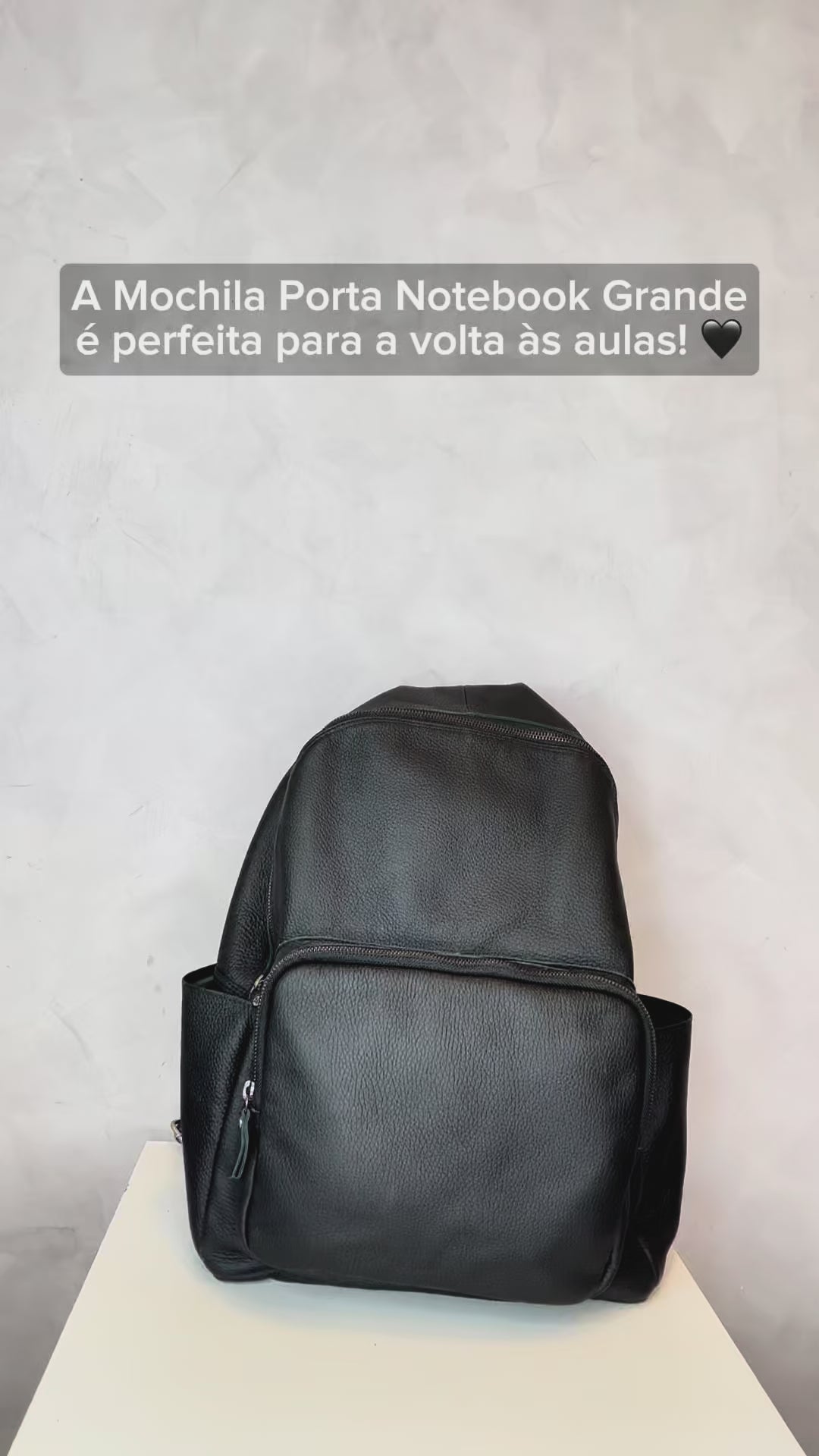 Mochila Couro Porta Notebook Grande