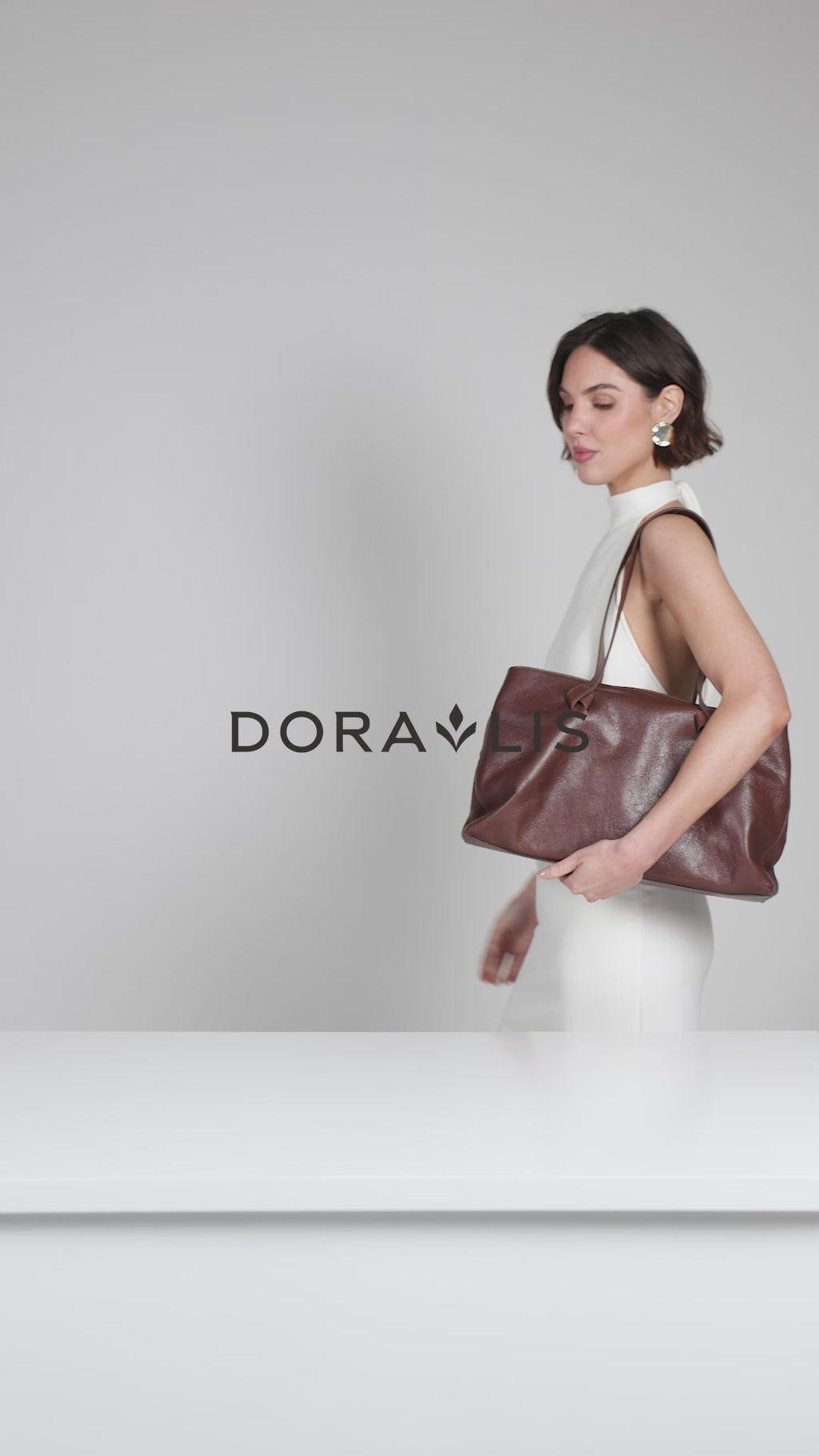 Bolsa Tote Divisórias em Couro Grande