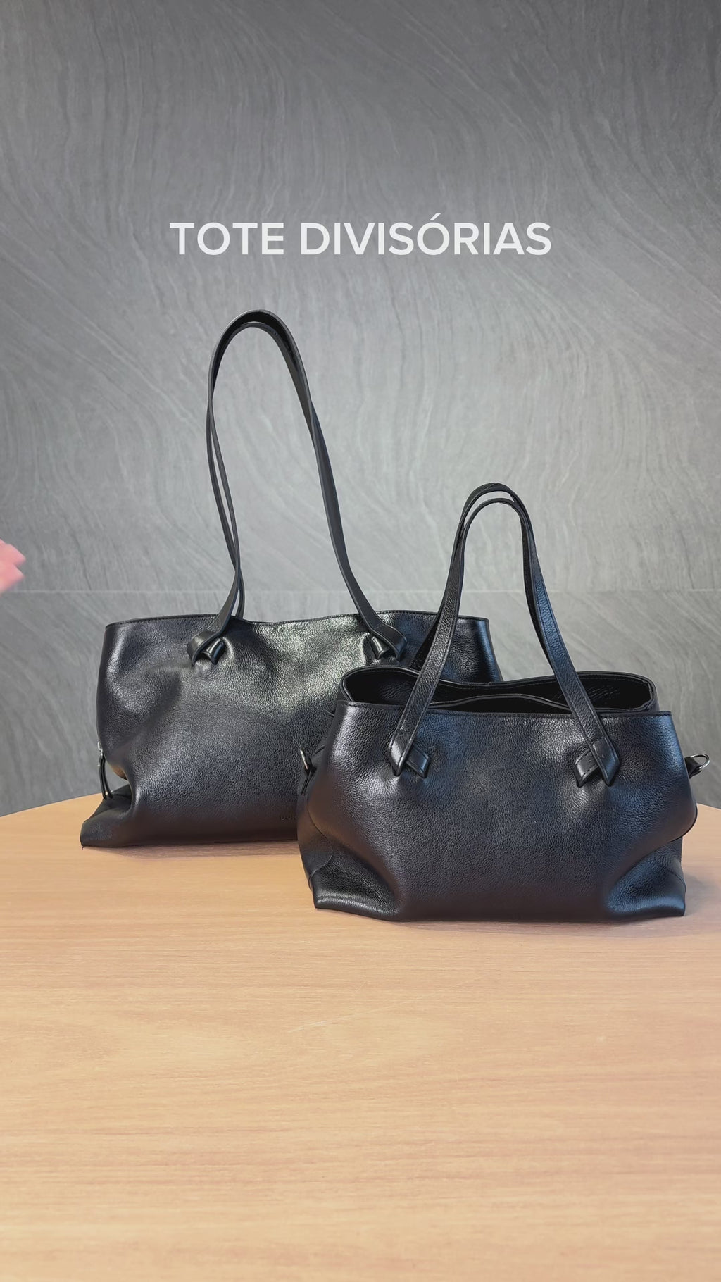 Bolsa Tote Divisórias em Couro Média