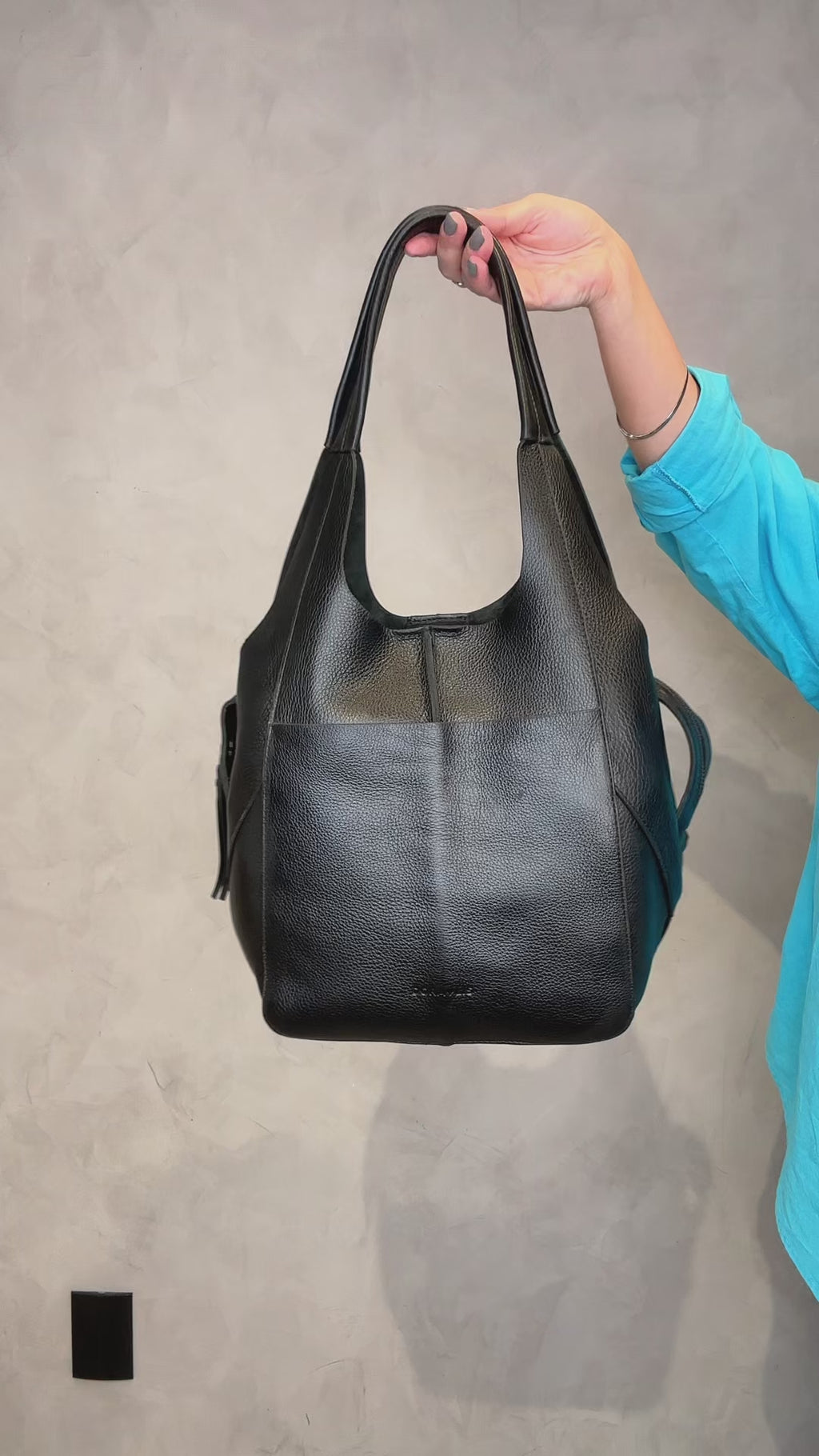 Bolsa Couro Hobo Zíper Média