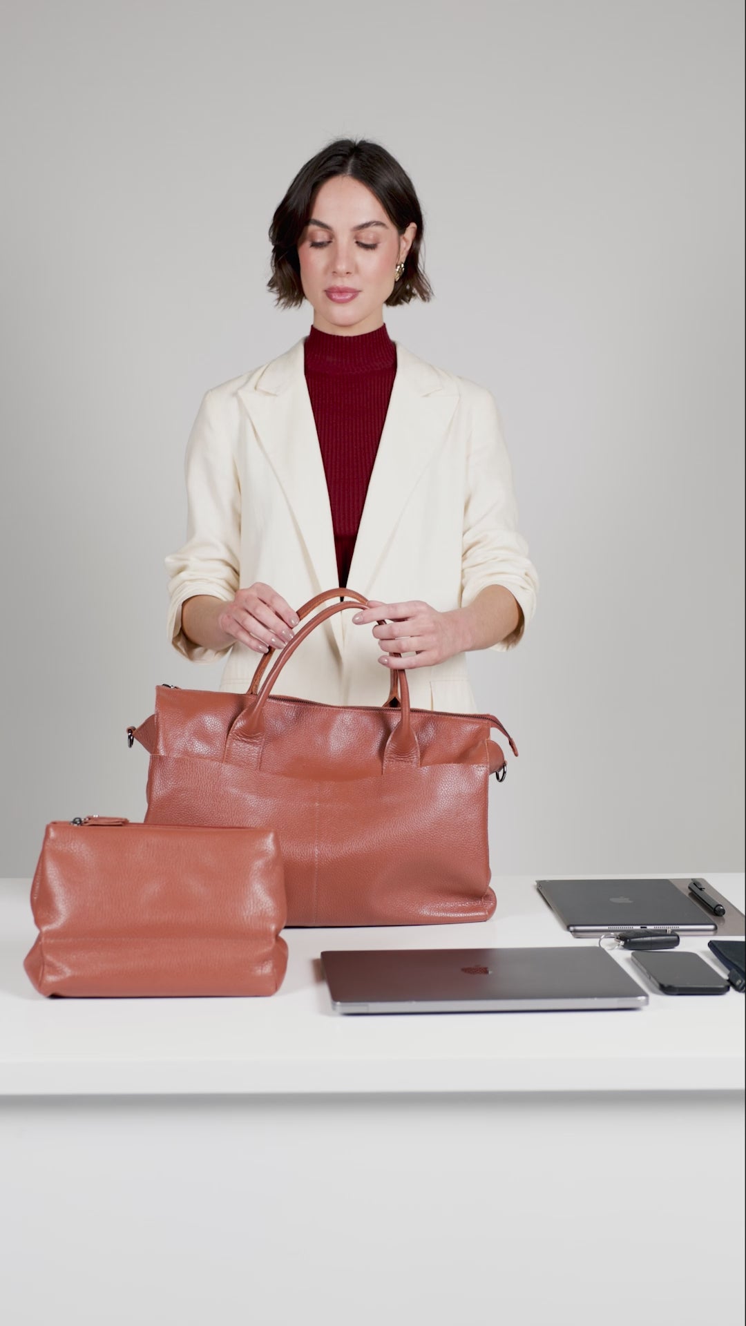 Bolsa Couro Maleta Porta Notebook Grande