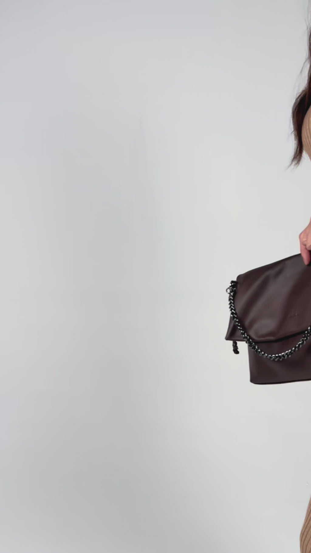 Bolsa Couro Corrente Média