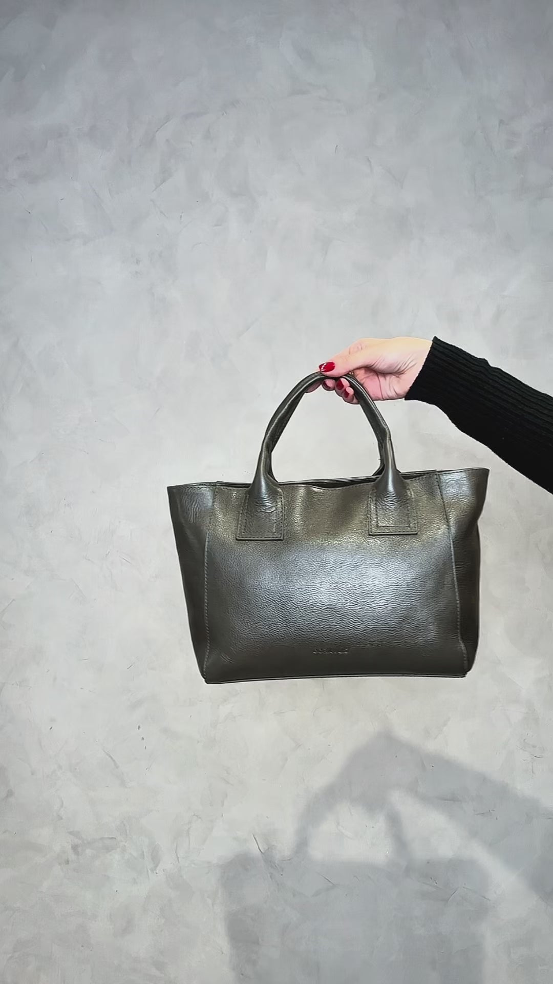 Bolsa Couro Tote Office Média