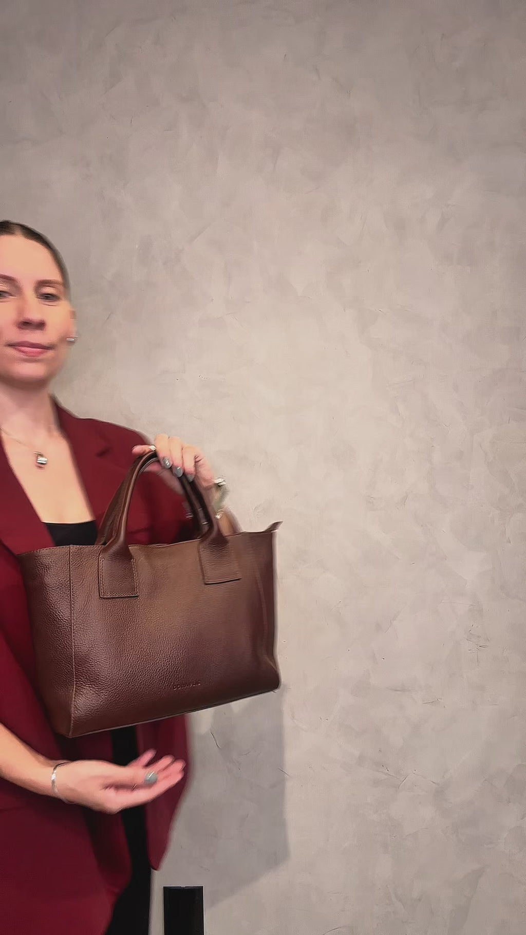 Bolsa Couro Tote Office Média