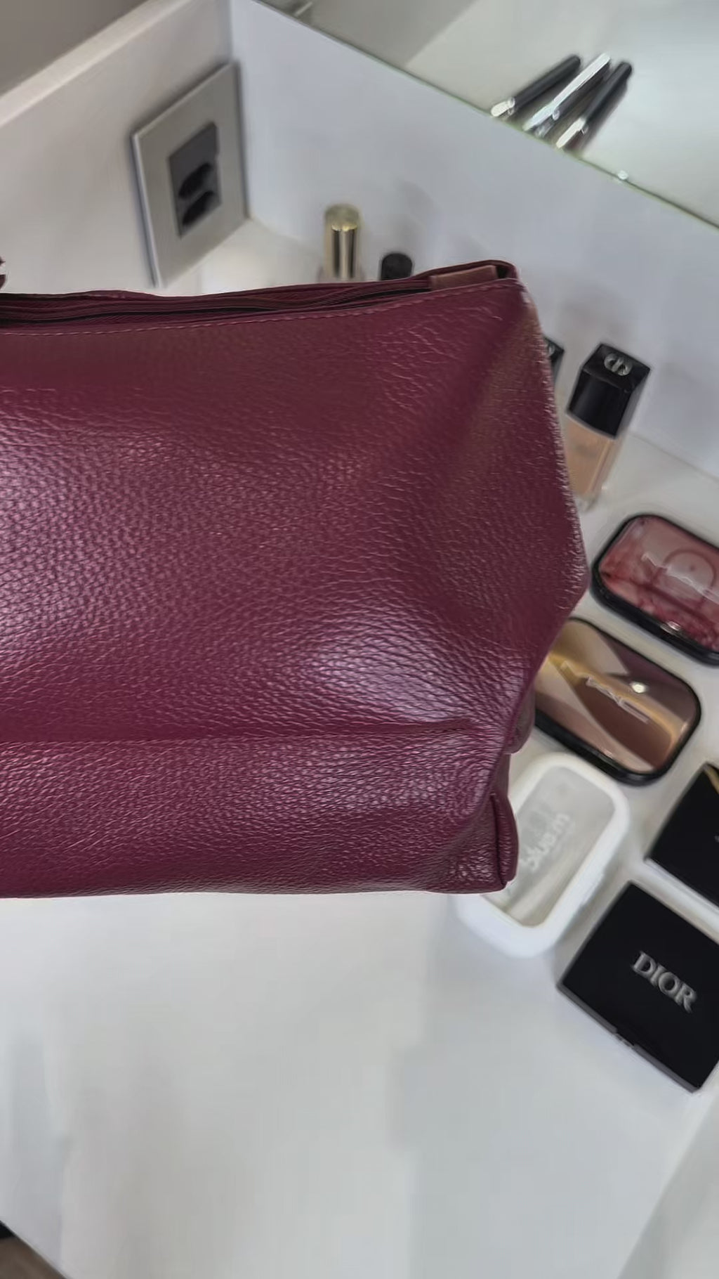 Necessaire Couro Multifuncional Divisórias