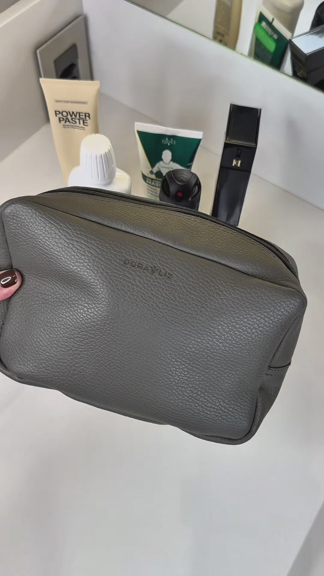 Necessaire Couro Estojo Grande