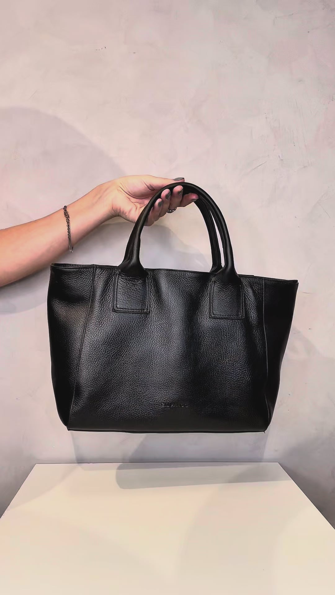 Bolsa Couro Tote Office Média
