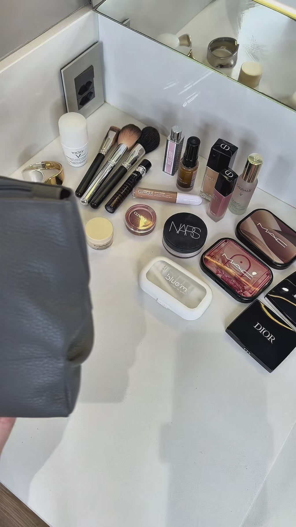 Necessaire Couro Multifuncional Divisórias